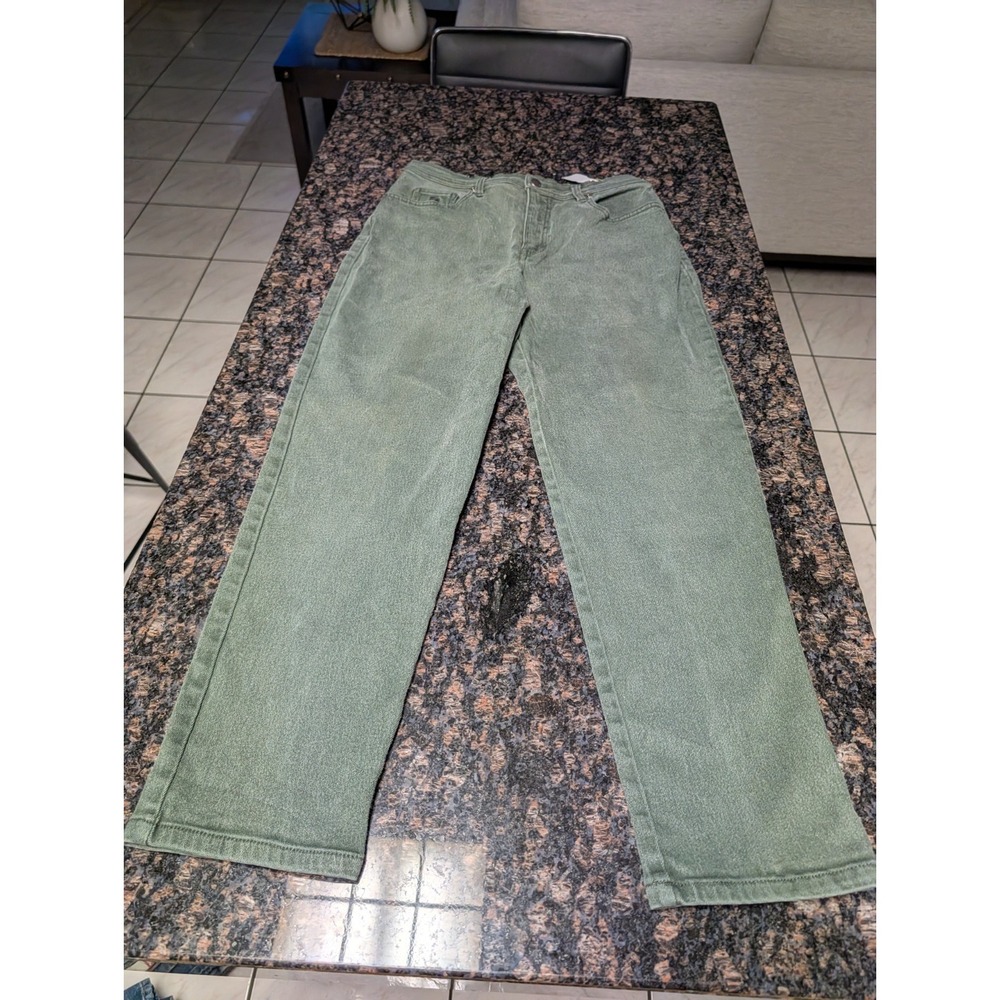 Gloria Vanderbilt Womens Light Green Jeans Size Petit 14